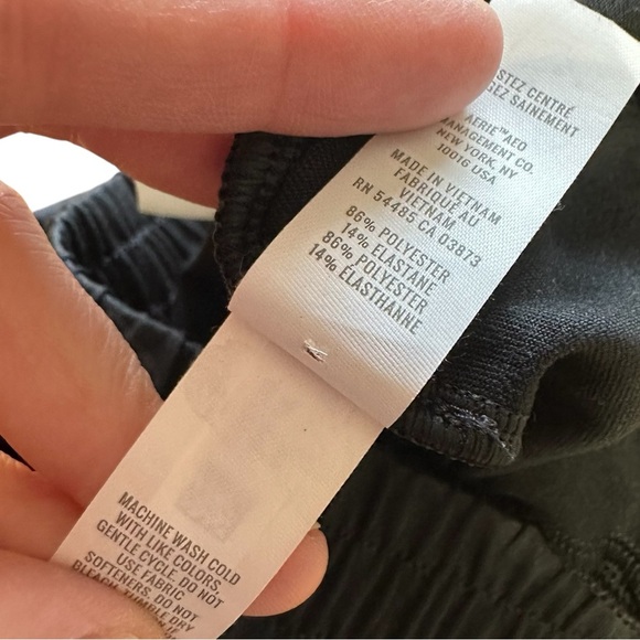 Aerie Black Elastic Waistband Pull On Wide Leg High Rise Trouser Pants Size S - Picture 6 of 12